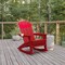 Flash Furniture Red Adirondack Rocking Chair with Cupholder LE-HMP-1044-31-RD-GG - alternate 1